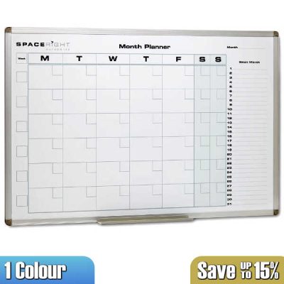 Magnetic monthly planner whiteboard