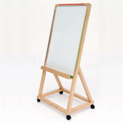 Solid Wood Mobile Whiteboard Easel